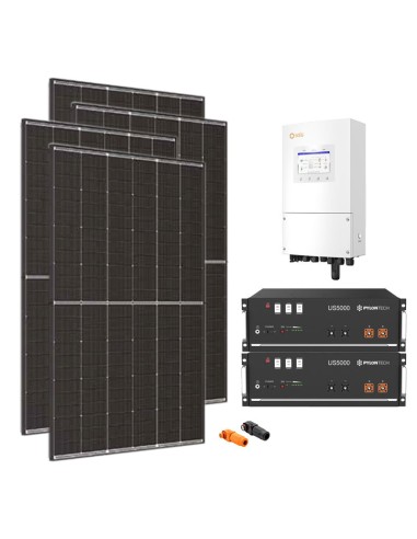 Monofase: vendita all'ingrosso Kit fotovoltaico monofase 8190W inverter Solis 8kW accumulo litio 9.6kWh Pylontech US5000