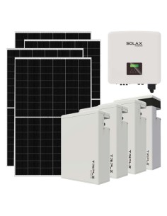 Kit fotovoltaico trifase 10010W inverter 10kW litio 23.2KWh T-BAT-H5.8 Solax Power