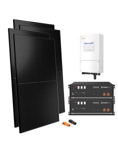Monofase: vendita all'ingrosso Kit fotovoltaico monofase 5000W inverter 5kW Solis accumulo litio 9.6kWh Pylontech US5000