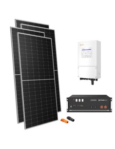 Monofase: vendita all'ingrosso Kit fotovoltaico monofase 7140W inverter 6kW Solis accumulo litio 9.6kWh Pylontech US5000