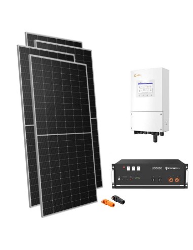 Single-phase photovoltaic kit 8330W 8kW Solis inverter Pylontech US5000 4.8kWh lithium storage