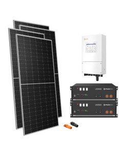 Monofase: vendita all'ingrosso Kit fotovoltaico monofase 8330W inverter 8kW Solis accumulo litio 9.6kWh Pylontech US5000