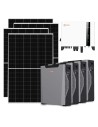 Three-phase photovoltaic kit 6370W 6kW Solis inverter 21.48kWh lithium battery Weco 5k3 XP