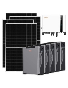 Three-phase photovoltaic kit 6370W 6kW Solis inverter 26.85kWh lithium battery Weco 5k3 XP