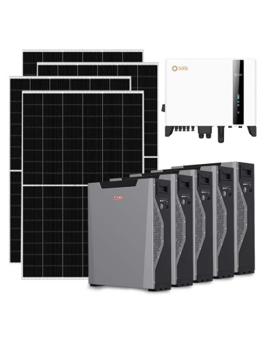 Three-phase photovoltaic kit 10010W 10kW Solis inverter 26.85kWh lithium battery Weco 5k3 XP