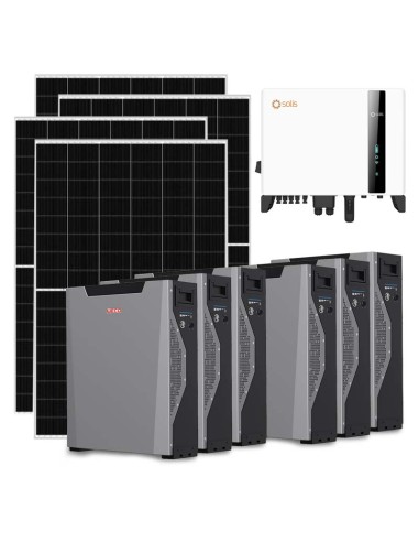 Three-phase photovoltaic kit 10010W 10kW Solis inverter 32.22kWh lithium battery Weco 5k3 XP
