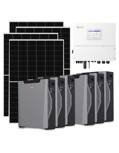 Three-phase photovoltaic kit 15470W 15kW Solis inverter 32.22kWh lithium battery Weco 5k3 XP