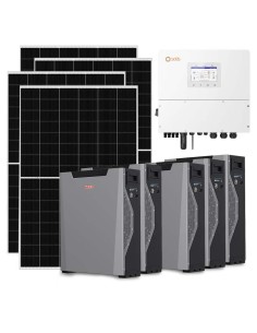 Three-phase photovoltaic kit 15470W 15kW Solis inverter 26.85kWh lithium battery Weco 5k3 XP