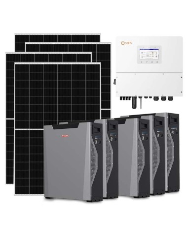 Three-phase photovoltaic kit 15470W 15kW Solis inverter 26.85kWh lithium battery Weco 5k3 XP
