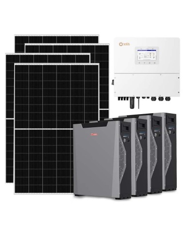 Three-phase photovoltaic kit 15470W 15kW Solis inverter 21.48kWh lithium battery Weco 5k3 XP