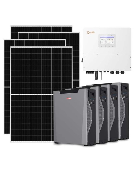 Three-phase photovoltaic kit 15470W 15kW Solis inverter 21.48kWh lithium battery Weco 5k3 XP