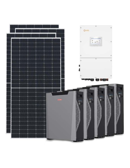 Three-phase photovoltaic kit 30420W 30kW inverter 26.85kWh Weco 5k3 XP lithium battery Solis