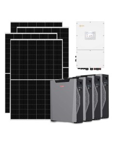 Three-phase photovoltaic kit 30030W 30kW Solis inverter 21.48kWh lithium battery Weco 5k3 XP