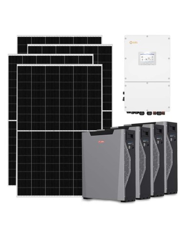 Kit fotovoltaico trifase 30030W inverter 30kW litio 21.48kWh Weco 5k3 XP Solis