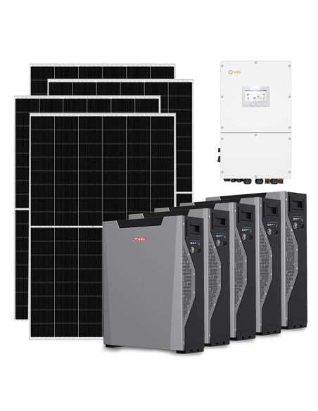 Kit fotovoltaico trifase 30030W inverter 30kW litio 26.85kWh Weco 5k3 XP Solis