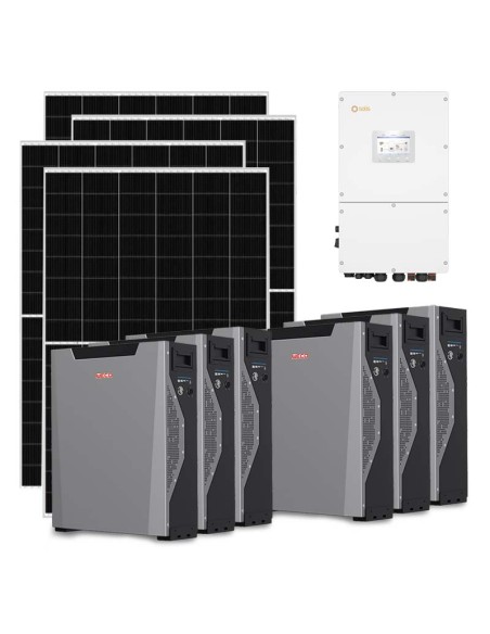 Kit fotovoltaico trifase 30030W inverter 30kW litio 32.22kWh Weco 5k3 XP Solis