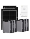 Three-phase photovoltaic kit 50050W 50kW Solis inverter 32.22kWh lithium battery Weco 5k3 XP