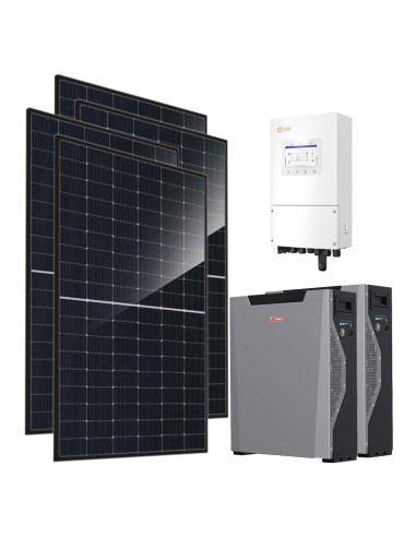 Monofase: vendita all'ingrosso Kit fotovoltaico monofase 5520W inverter 5kW accumulo litio 10.7kWh Weco 5k3 XP Solis