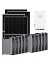 Kit fotovoltaico trifase 50050W inverter 50kW litio 53.7kWh Weco 5k3 XP Solis