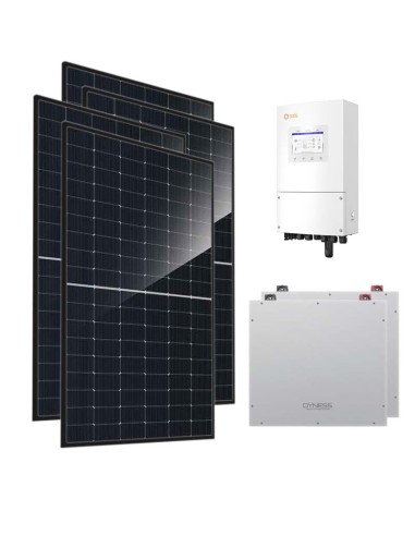 Single-phase photovoltaic kit 6440W 6kW Solis inverter Dyness DL5.0C 10.24kWh lithium storage