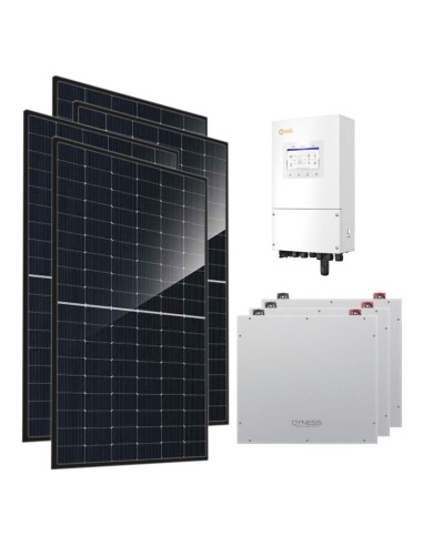 Monofase: vendita all'ingrosso Kit fotovoltaico monofase 6440W inverter 6kW Solis accumulo litio 15.36kWh Dyness DL5.0C