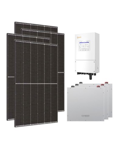 Single-phase photovoltaic kit 6120W 6kW Solis inverter Dyness DL5.0C 15.36kWh lithium battery