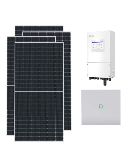 Single-phase photovoltaic kit 5850W 5kW Solis inverter Dyness Powerbox G2 10.24kWh lithium battery