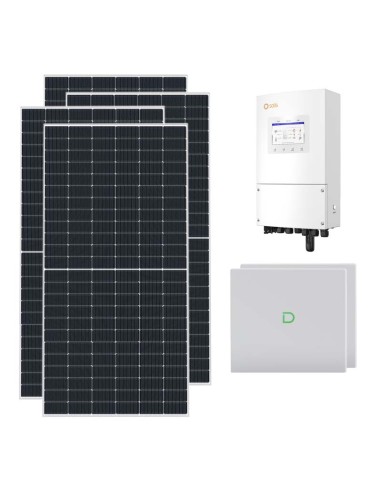 Monofase: vendita all'ingrosso Kit fotovoltaico monofase 5850W inverter 5kW Solis batteria al litio 20.48kWh Dyness Powerbox G2