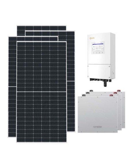 Single-phase photovoltaic kit 5850W 5kW Solis inverter Dyness DL5.0C 15.36kWh lithium battery