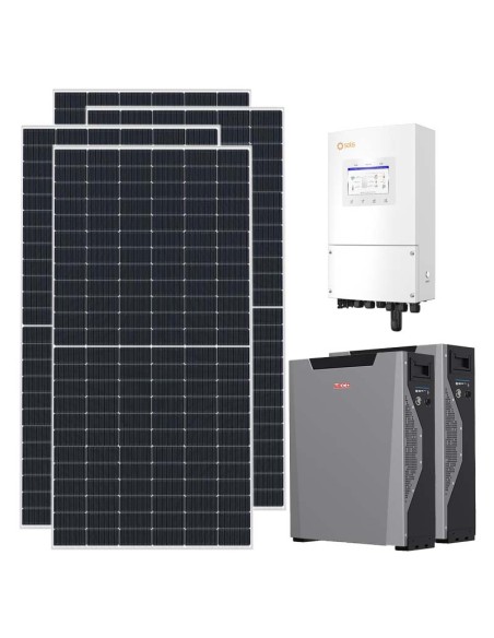 Single-phase photovoltaic kit 5850W 5kW Solis inverter 10.7kWh Weco 5k3 XP lithium battery