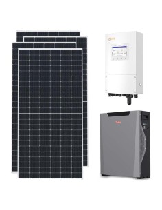 Single-phase photovoltaic kit 7020W 6kW Solis inverter 5.3kWh Weco 5k3 XP lithium battery