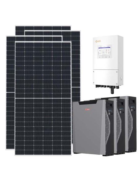 Monofase: vendita all'ingrosso Kit fotovoltaico monofase 7020W inverter 6kW batteria al litio 16.1kWh Weco 5k3 XP Solis