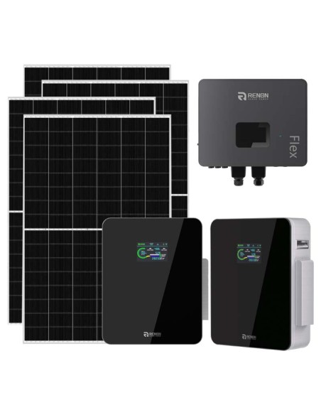 Monofase: vendita all'ingrosso Kit fotovoltaico monofase 6370W inverter 6kW IFL06 litio 10.24kWh Xcellent Renon Power