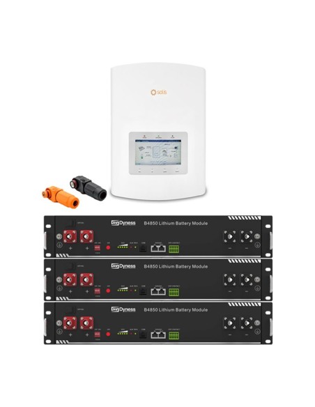Single-phase storage system 3.6kW Solis inverter B4850 Dyness 7.2kWh lithium batteries