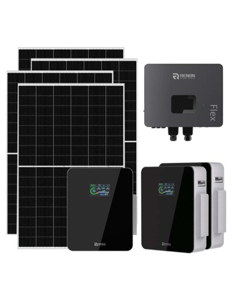 Monofase: vendita all'ingrosso Kit fotovoltaico monofase 6370W inverter 6kW IFL06 litio 15.36kWh Xcellent Renon Power