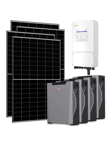 Single-phase photovoltaic kit 6580W 6kW Solis inverter 21.4kWh Weco 5k3 XP lithium storage