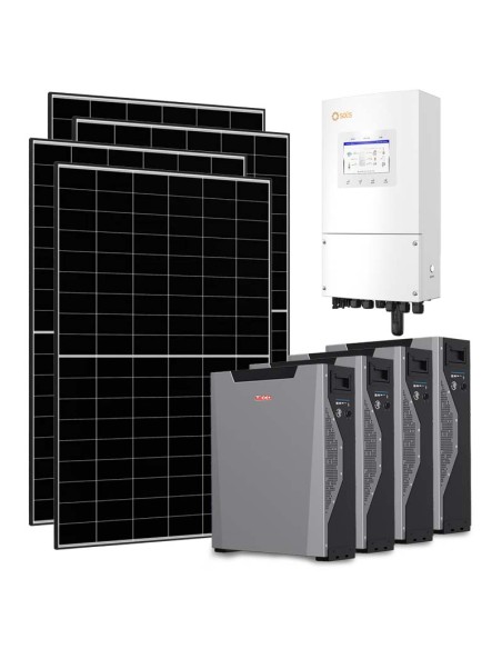 Single-phase photovoltaic kit 5640W 5kW Solis inverter 21.4kWh Weco 5k3 XP lithium storage