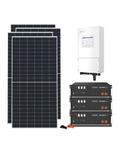 Single-phase photovoltaic kit 5850W 5kW Solis inverter Pylontech US5000 14.4kWh lithium battery