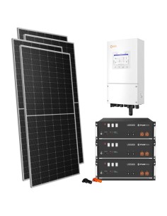 Single-phase photovoltaic kit 5950W 5kW Solis inverter Pylontech US5000 14.4kWh lithium storage