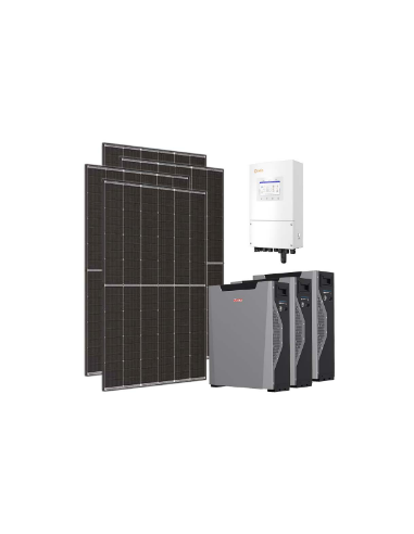 Single-phase photovoltaic kit 5460W 5kW Solis inverter 16.1kWh Weco 5k3 XP lithium battery