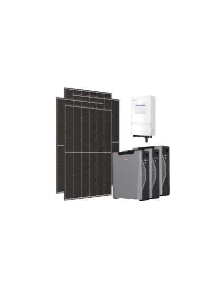 Monofase: vendita all'ingrosso Kit fotovoltaico monofase 5460W inverter 5kW batteria al litio 16.1kWh Weco 5k3 XP Solis