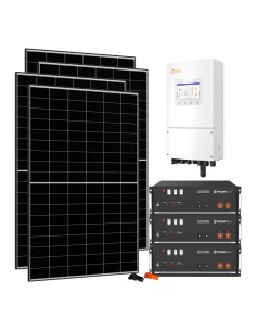 Kit fotovoltaico monofase 6370W inverter 6kW Solis accumulo litio 14.4kWh Pylontech US5000