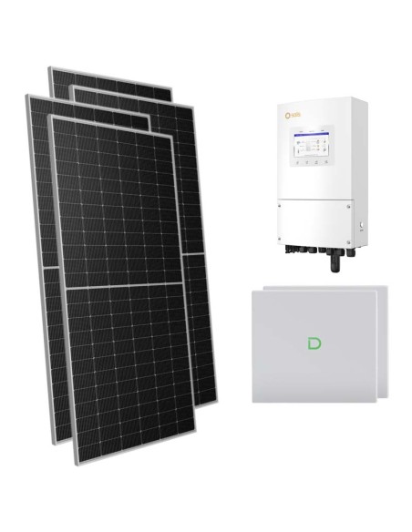 Monofase: vendita all'ingrosso Kit fotovoltaico monofase 5950W inverter 5kW Solis batteria al litio 20.48kWh Dyness Powerbox G2
