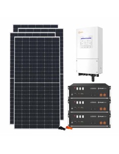 Kit fotovoltaico monofase 9360W inverter 8kW Solis batteria al litio 14.4kWh Pylontech US5000
