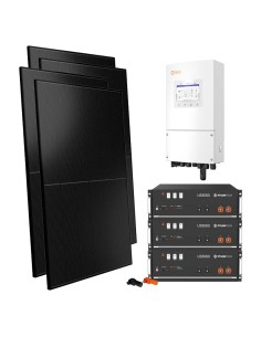 Single-phase photovoltaic kit 8000W 8kW Solis inverter Pylontech US5000 14.4kWh lithium storage
