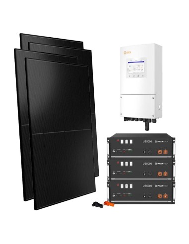 Single-phase photovoltaic kit 8000W 8kW Solis inverter Pylontech US5000 14.4kWh lithium storage