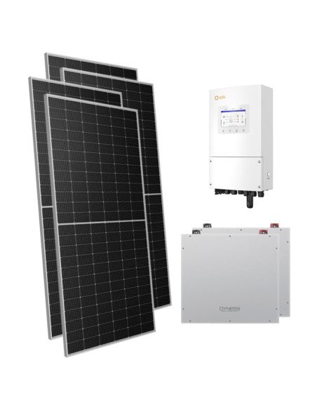 Single-phase photovoltaic kit 7140W 6kW Solis inverter Dyness DL5.0C 10.24kWh lithium battery