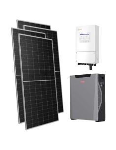 Monofase: vendita all'ingrosso Kit fotovoltaico monofase 5950W inverter 5kW batteria al litio 5.3kWh Weco 5k3 XP Solis