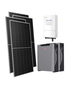 Monofase: vendita all'ingrosso Kit fotovoltaico monofase 5950W inverter 5kW batteria al litio 10.7kWh Weco 5k3 XP Solis
