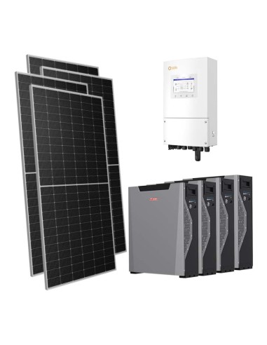 Monofase: vendita all'ingrosso Kit fotovoltaico monofase 7140W inverter 6kW batteria al litio 21.4kWh Weco 5k3 XP Solis